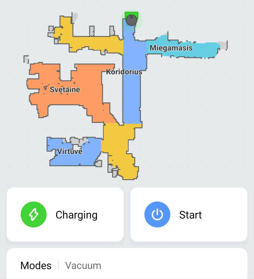 Roboto sudarytas namų žemėlapis